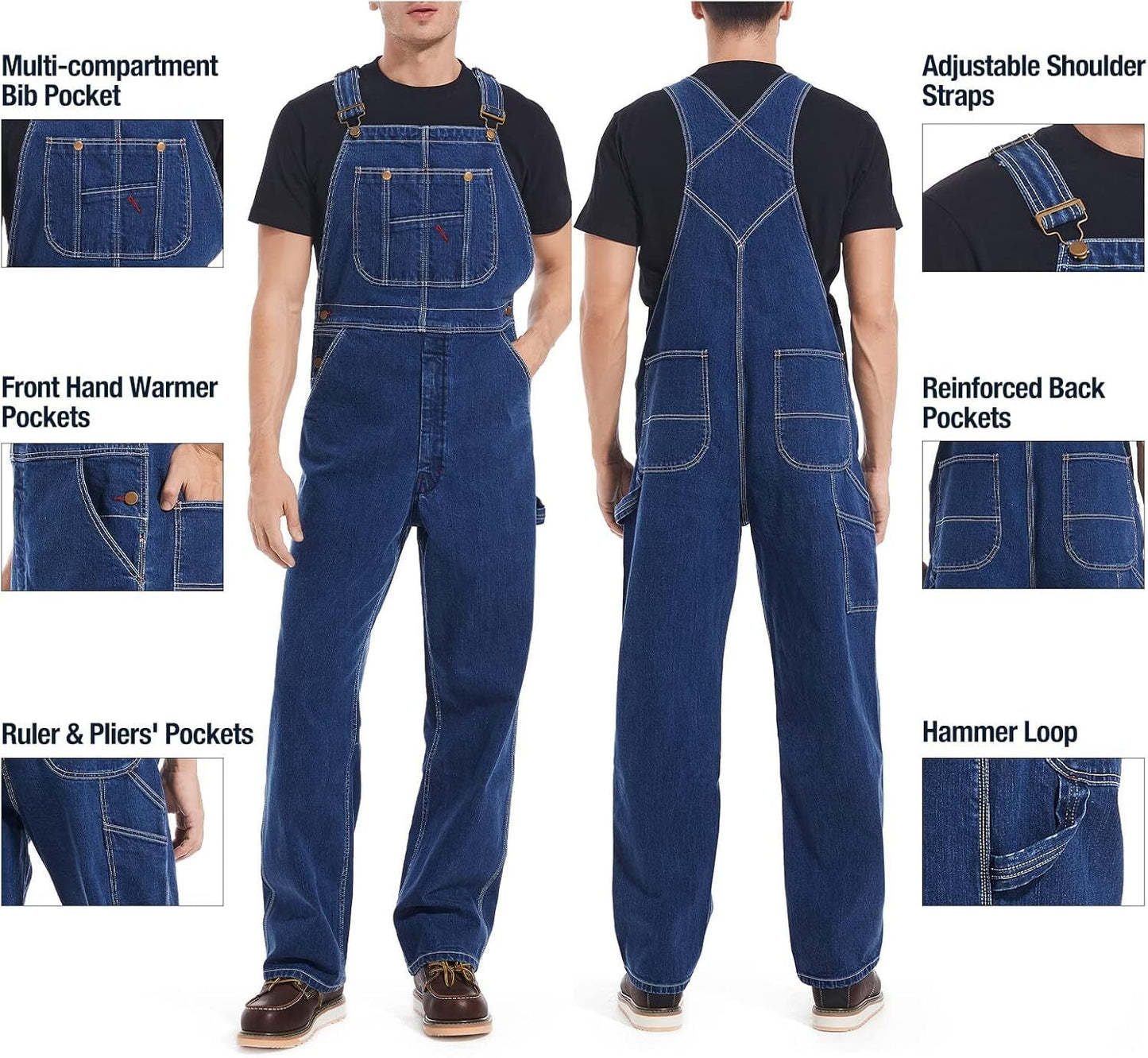 💝LAST DAY 70% OFF🔥Men's Denim Bib Overalls