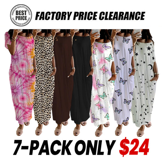 Women's Tie-Dye-Butterfly-Heart-Leopard Print Sleepwear