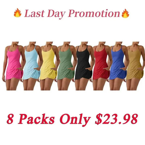 😍Promotion Day💥Backless Sleeveless Dresses With Pockets💝