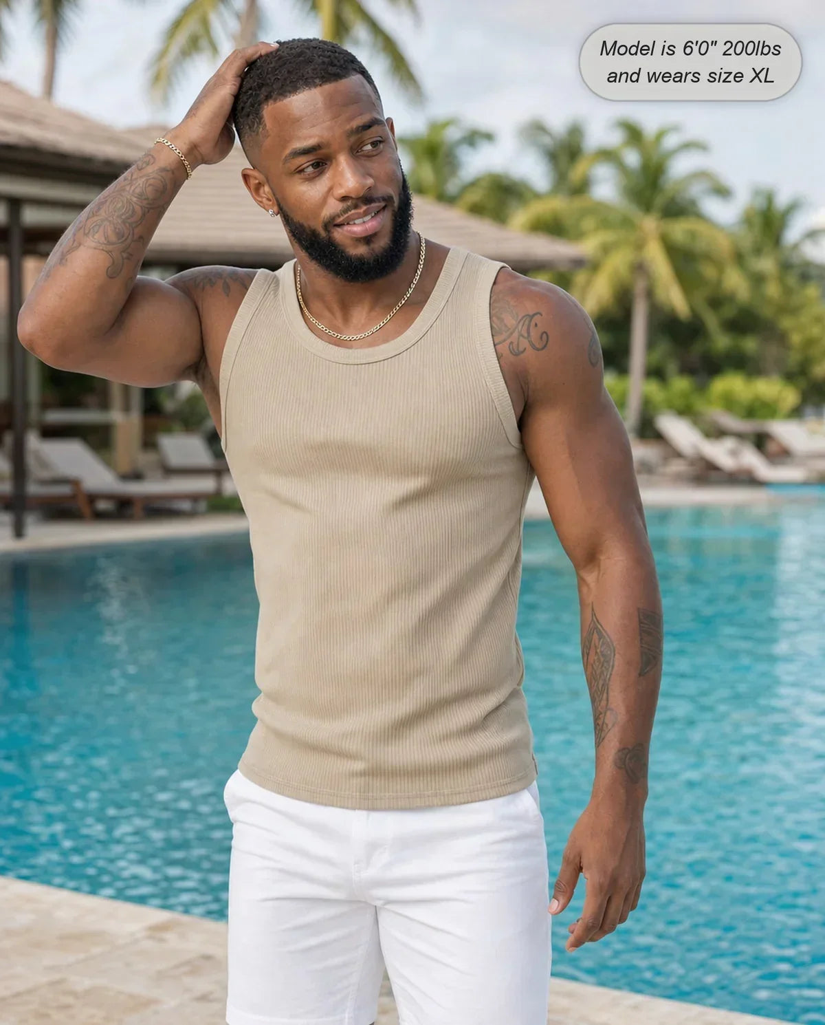 🔥Men's Wide Strap Ribbed Tank Top🔥