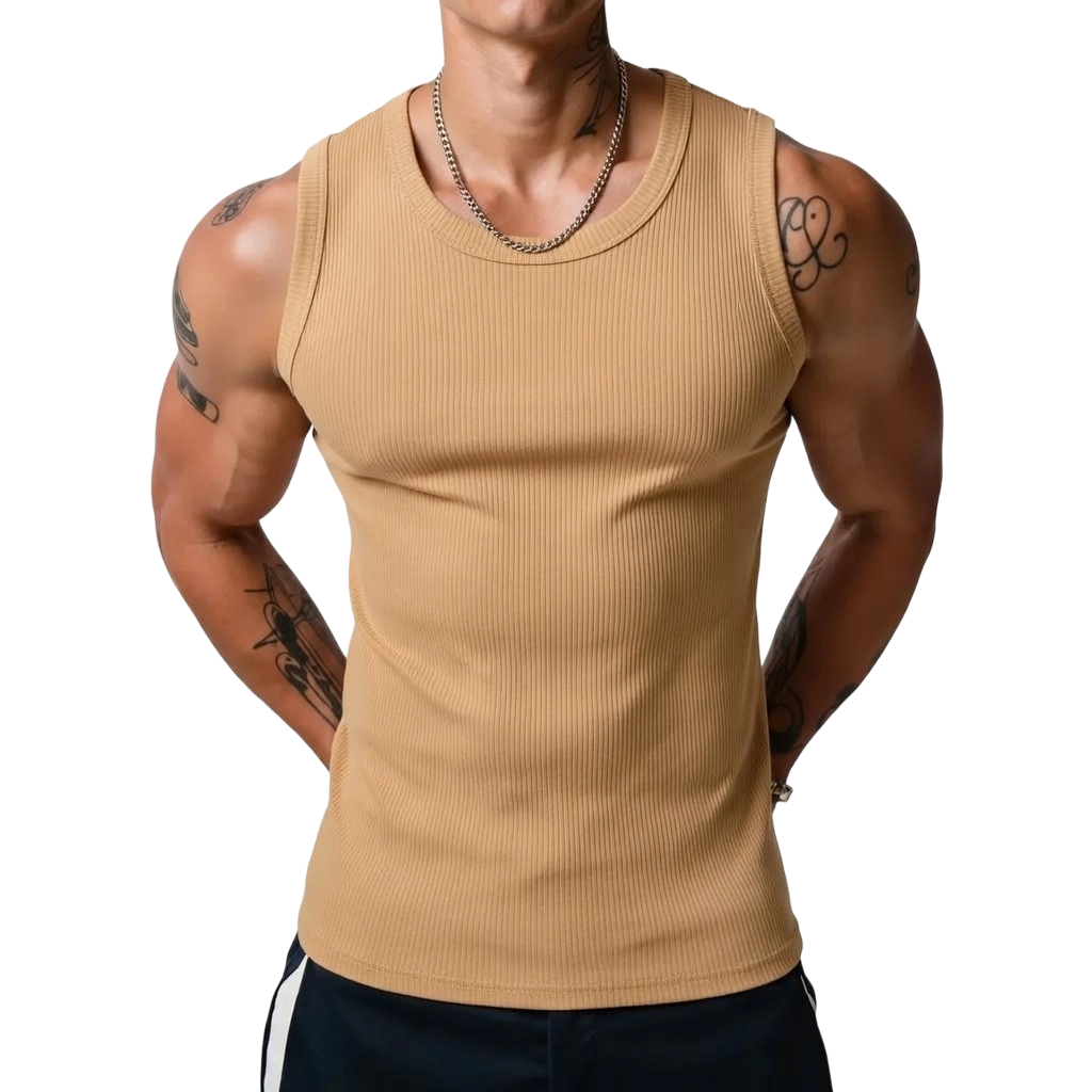🔥Men's Wide Strap Ribbed Tank Top🔥