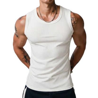 🔥Men's Wide Strap Ribbed Tank Top🔥