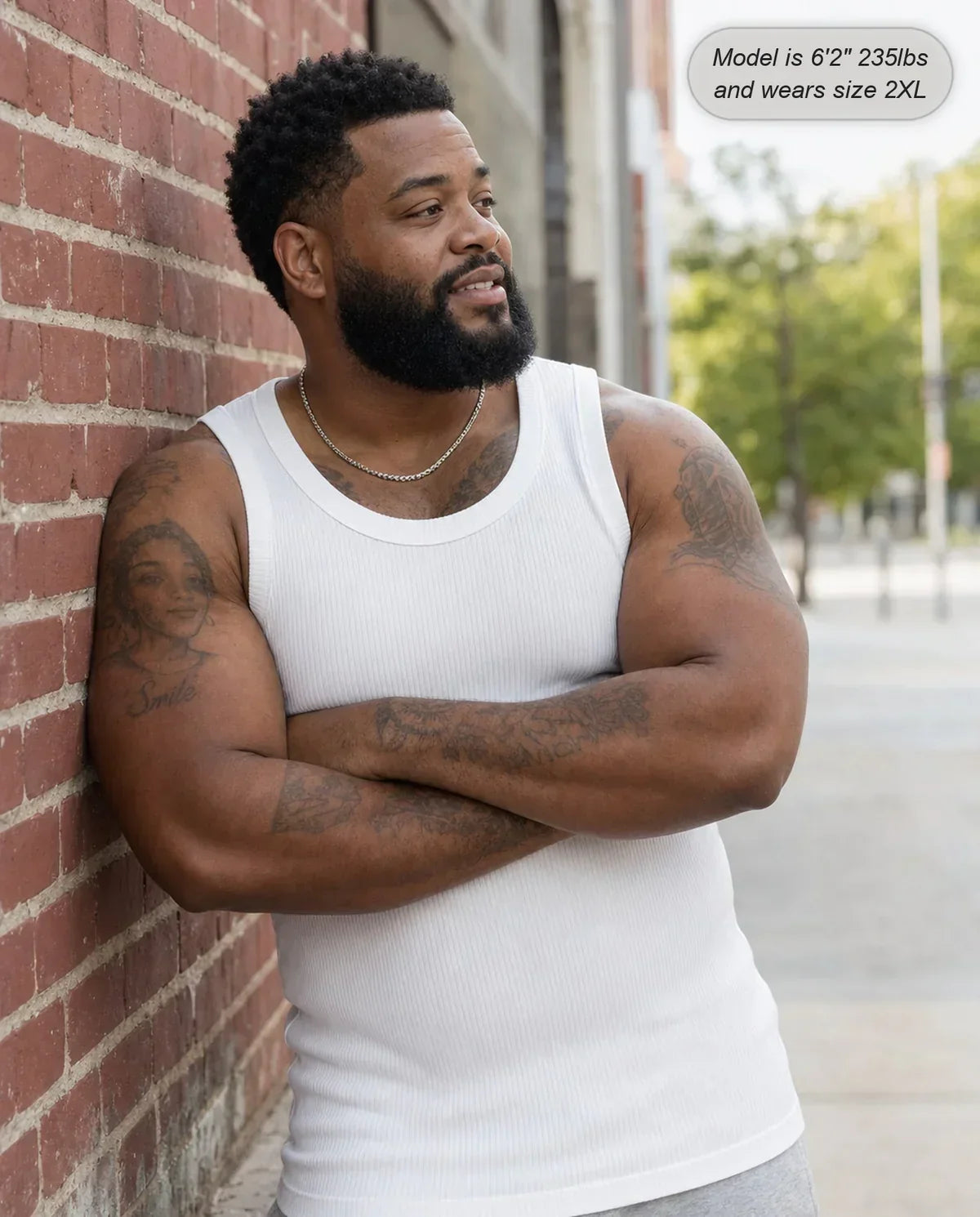 🔥Men's Wide Strap Ribbed Tank Top🔥