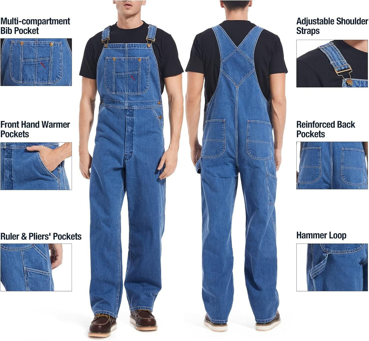 💝LAST DAY 70% OFF🔥Men's Denim Bib Overalls