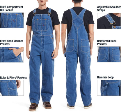 💝LAST DAY 70% OFF🔥Men's Denim Bib Overalls