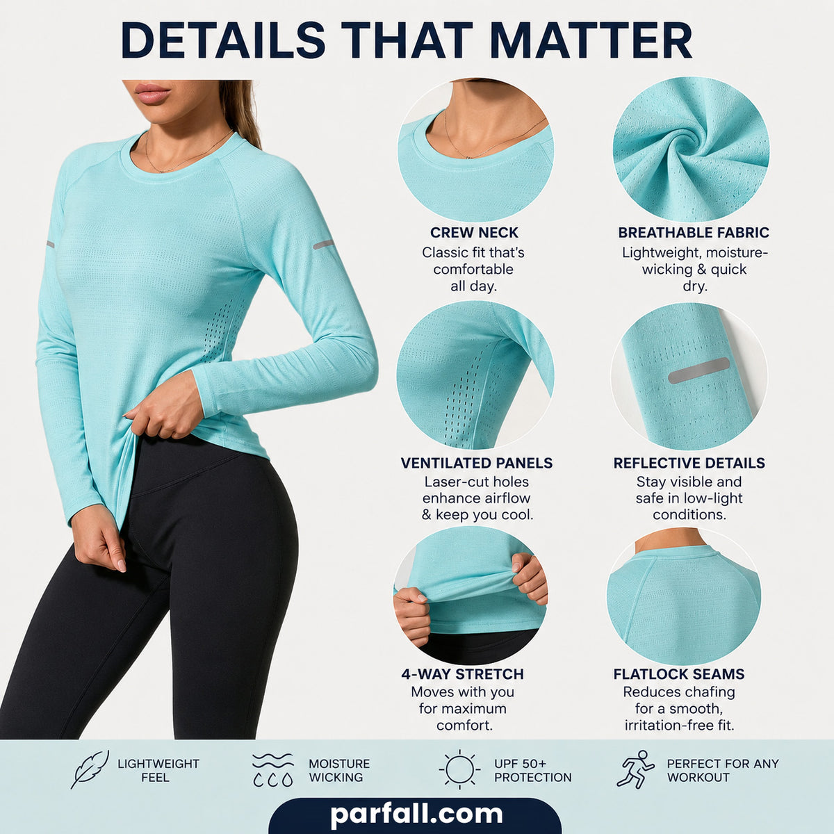 Women's Quick Dry Breathable Long Sleeve Workout Top