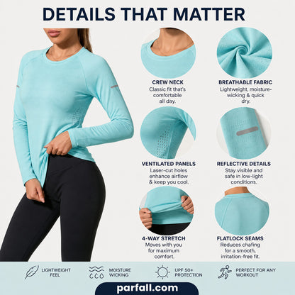 Women's Quick Dry Breathable Long Sleeve Workout Top