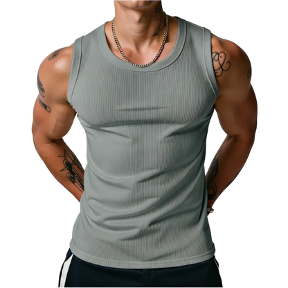 🔥Men's Wide Strap Ribbed Tank Top🔥