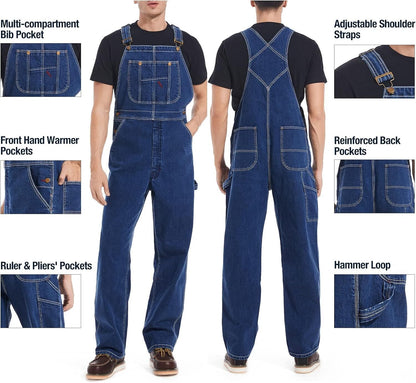 💝LAST DAY 70% OFF🔥Men's Denim Bib Overalls