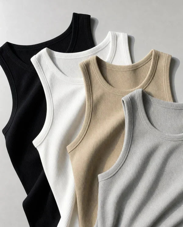 🔥Men's Wide Strap Ribbed Tank Top🔥