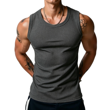🔥Men's Wide Strap Ribbed Tank Top🔥