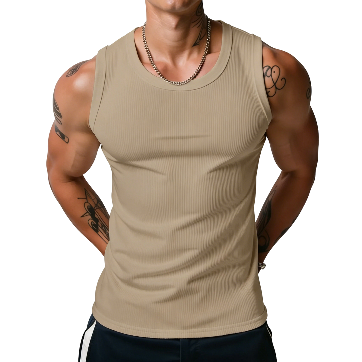 🔥Men's Wide Strap Ribbed Tank Top🔥