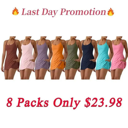 😍Promotion Day💥Backless Sleeveless Dresses With Pockets💝