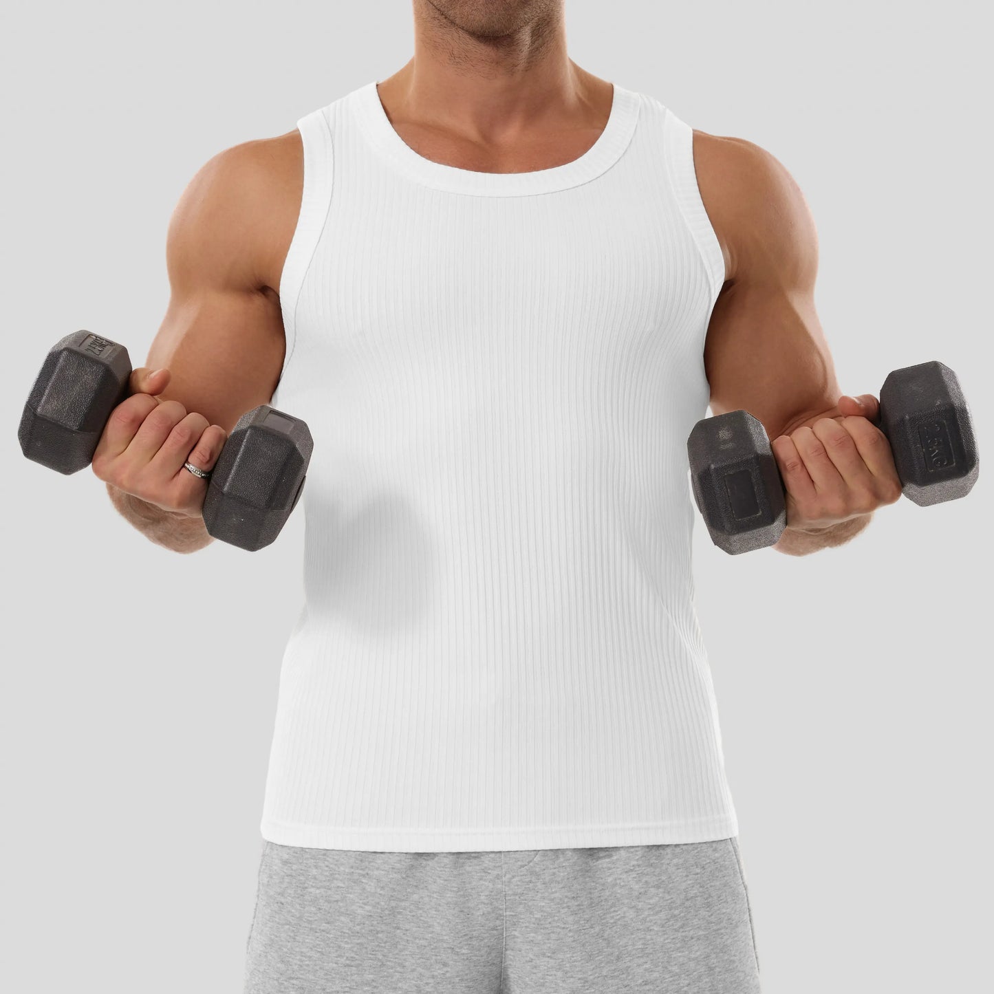 🔥Men's Wide Strap Ribbed Tank Top🔥
