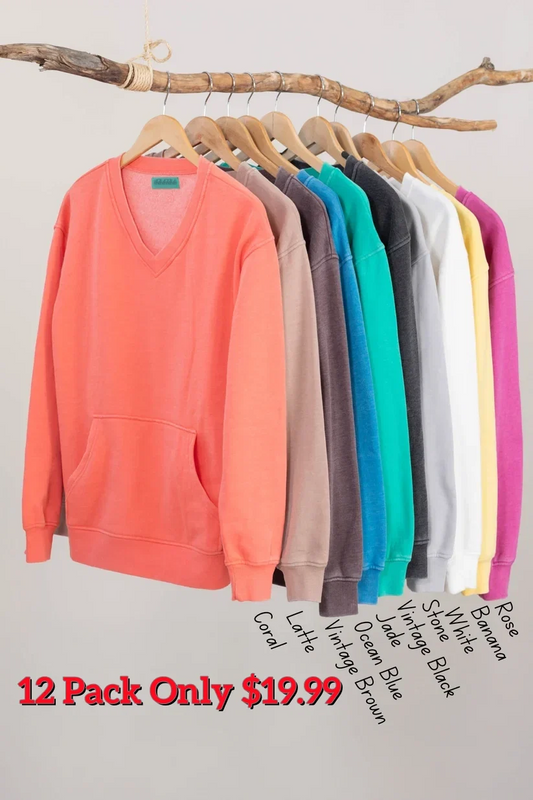 Women’s Cozy V-Neck Sweatshirt – Relaxed Everyday Pullover