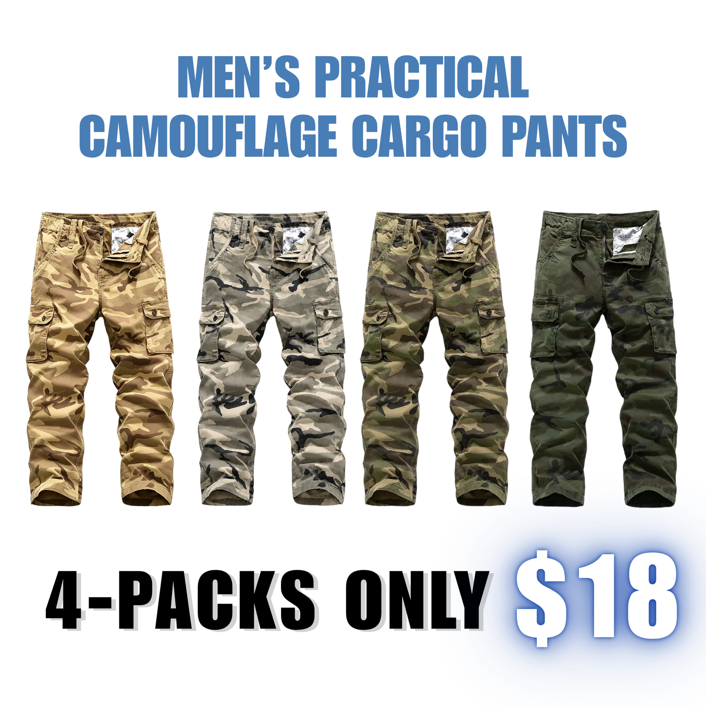 【LAST DAY SALE】Men’s practical camouflage cargo pant