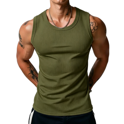 🔥Men's Wide Strap Ribbed Tank Top🔥