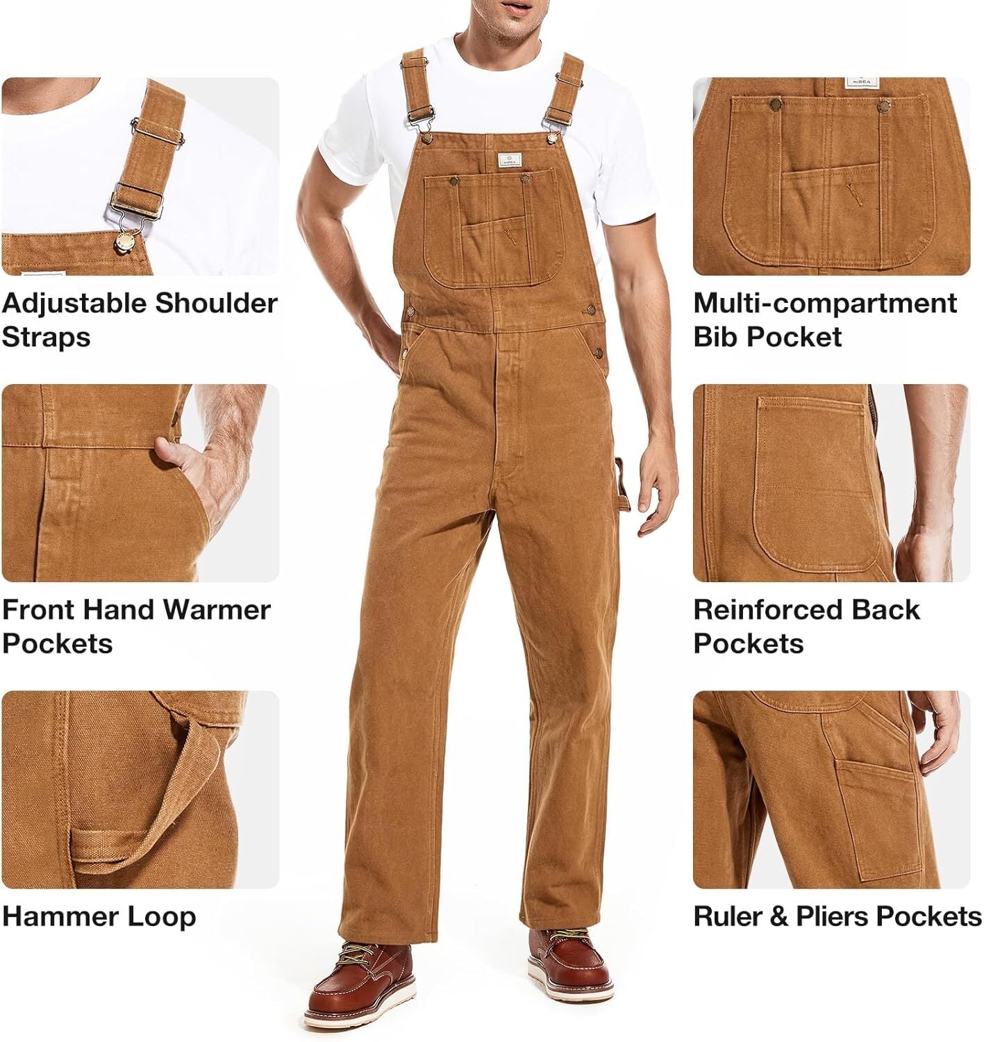 💝LAST DAY 70% OFF🔥Men's Denim Bib Overalls