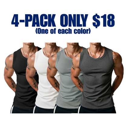 🔥Men's Wide Strap Ribbed Tank Top🔥