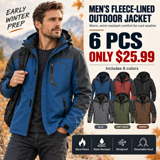 💝💝BESTSELLER Men's Fleece-Lined Outdoor Jacket