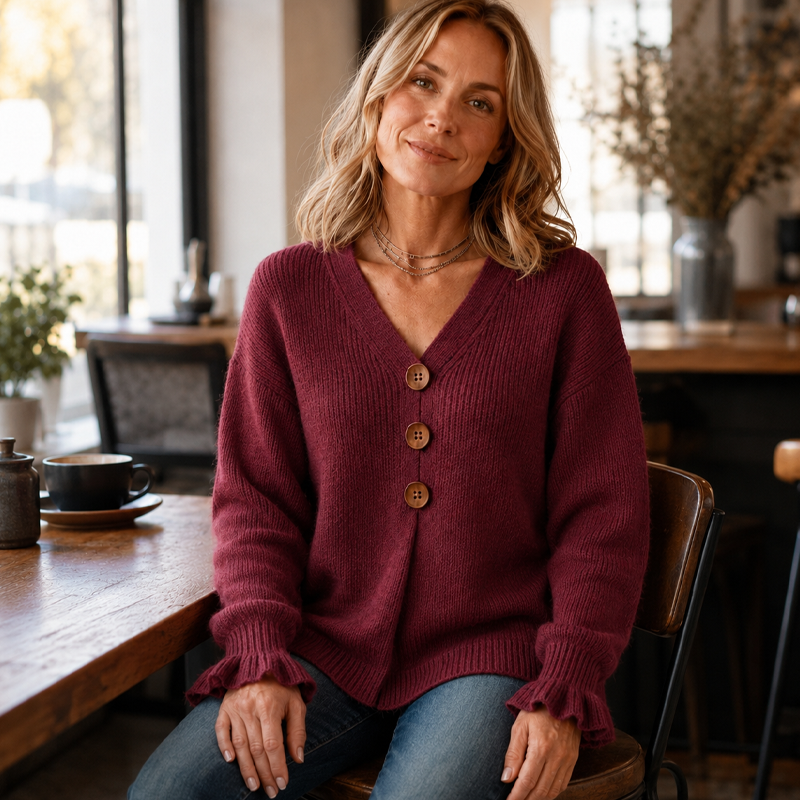 💝LAST DAY 70% OFF - Women's Soft V-Neck Textured-Knit Sweater
