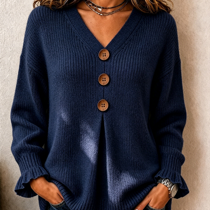 💝LAST DAY 70% OFF - Women's Soft V-Neck Textured-Knit Sweater